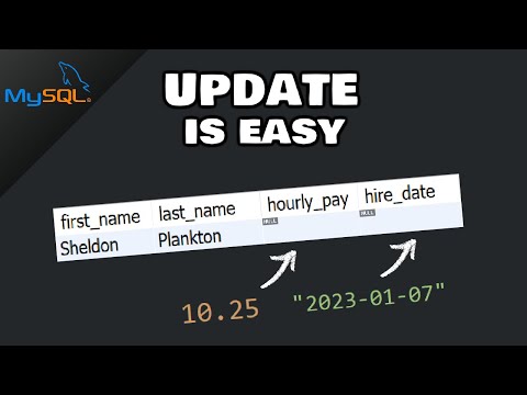 MySQL: How to UPDATE and DELETE data from a TABLE