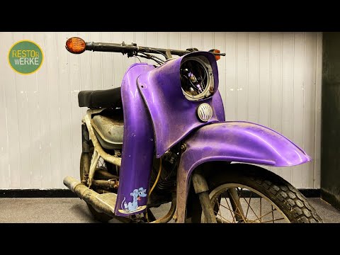 1985 Abandoned German Moped Full Restoration - Simson Schwalbe - ASMR