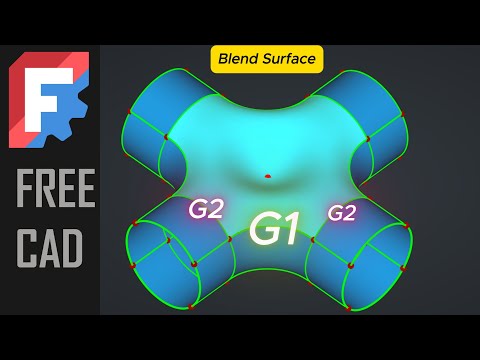 FreeCAD 1.0RC2 Basic Exercies Using Blend Surface In Curve WB.