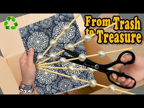 I Turned Cardboard and Fabric Scraps into a STUNNING Interior Design Piece 😍♻️ Home Decor Idea