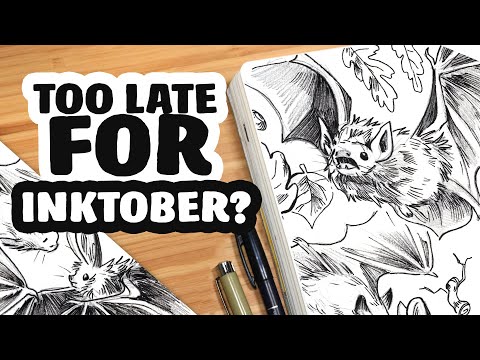 Is it too late to join Inktober? // Let's draw BATS!