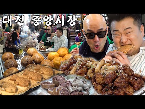 Daejeon Central Market😊 Makchang Sundae + Jjolganjang Chicken~ Nurungji Bungeoppang💕[Kko Market/ENG]