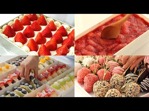 Satisfying Relaxing Video|Chilled Strawberries|Asmr|Tiktok