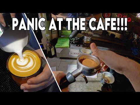 POV 49 minutes of SOLO BARISTA WORKING A CRAZY LUNCH RUSH | DAY IN THE LIFE OF A BARISTA | CAFE VLOG