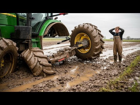 Compilation of Tractors Stuck in Mud and Amazing Tractor Driving Skills