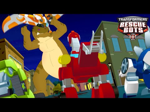 Dinobots Vs Giant Monster 🦖 Transformers Rescue Bots 🦕 Transformers TV |