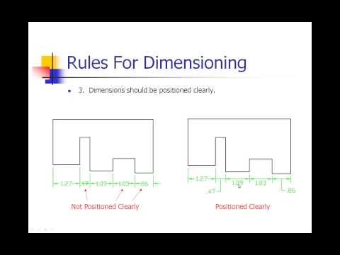 Rules For Dimensioning - Mechanical Drawings