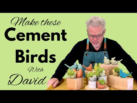 How To Make These 3 Adorable Little Cement Birds From Amazon Molds.
