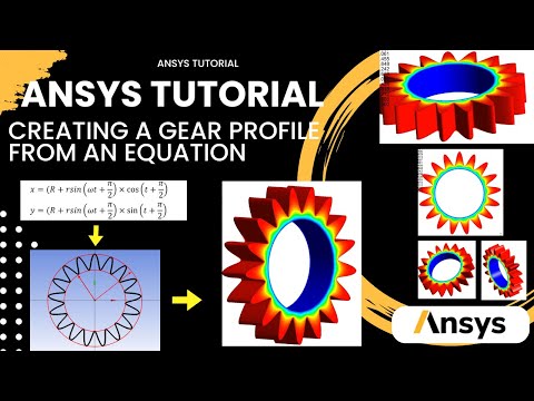 Gear Profile Geometry Heat Transfer Analysis In ANSYS Fluent | Gear Profile Using Equations | ANSYS