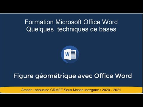 Formation Microsoft Office Word : Vidéo#5 Dresser une figure géométrique avec Word