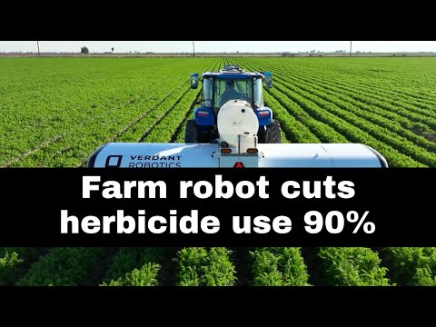 Smart farm robot cuts herbicide, fertilizer use by 90%