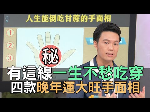 【精華版】有這條線一生不愁吃穿！四款晚年運大旺手面相