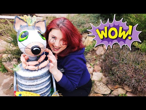 How to make a cat from plastic bottles (+ goldfish, butterflies and sausages)