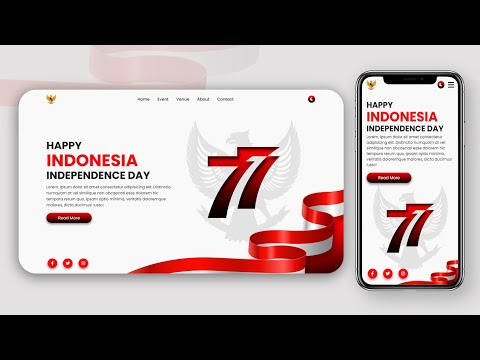 Responsive Website Landing Page Design | Indonesia Independence Day | HTML CSS and JavaScript