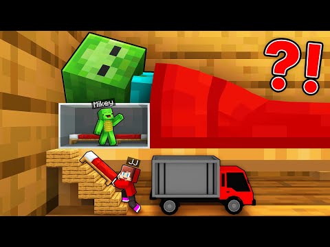 Mikey and JJ Survive Inside Zombie BED in Minecraft (Maizen)