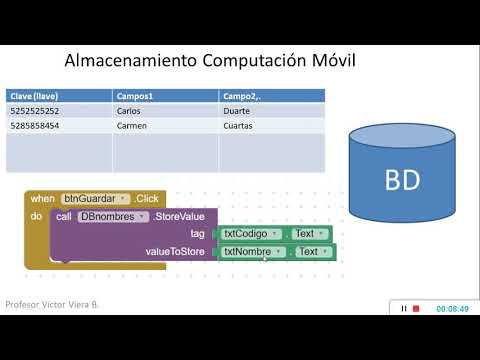 Base de datos profesional  App Inventor