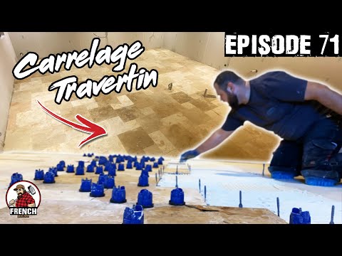 🦇 Rénovation d'une maison abandonnée - EP71 - Carrelage en travertin.