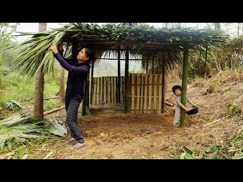 Full Video : 200 Days Journey of a Single Mother Building a Bamboo House in the Wasteland