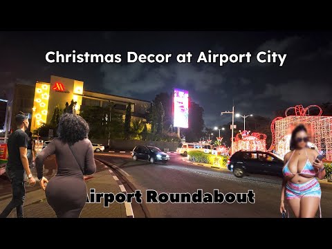 DECEMBER 2025 GHANA AIRPORT DECORATIONS | DETTY DECEMBER NIGHTLIFE
