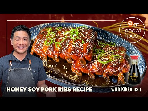 Super Tender Honey Soy Pork Ribs Recipe - with Kikkoman