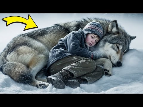 Un niño estaba a punto de morir de frío… entonces el lobo hizo lo impensable...