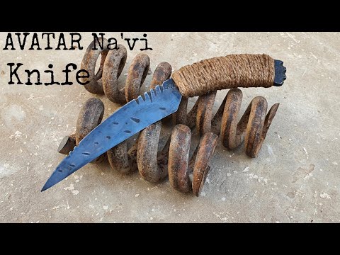 Forging AVATAR Navi knife from old spring