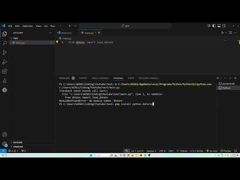 No module named  'dotenv' - python error fix