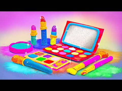 SPARKLY MAKEUP MAGIC Happens When You Mix Glitter and Clay✨DIY Toys by Slick Slime Sam's Maker World