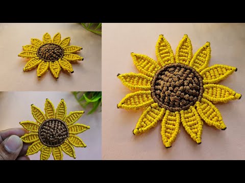 DIY Handmade Macrame Sunflower 🌻 