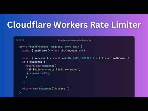 How to use a simple Rate Limiter in Cloudflare Workers