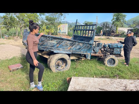 The genius girl restored a car bought from scrap into a drivable vehicle.