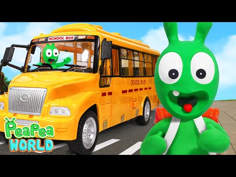 Pea Pea Funny School Bus Adventure! 🚌😱 Rescue Baby Pea Pea | Cartoon for Kids