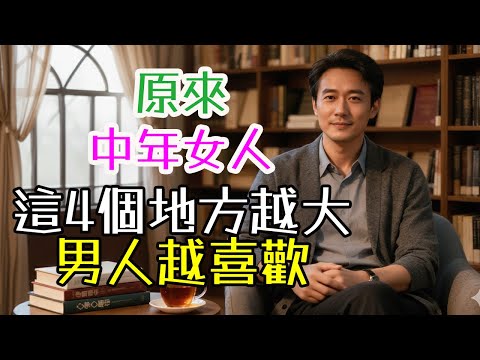 原來中年女人，這4個地方越大，男人越喜歡.#中年女人 #男人喜歡 #格局 #膽識 #圈子 #能量 #自我成長 #生命力 #大女主 #情感市場 #吸引力 #高級男人 #婚姻 #自我萎縮 #靈魂共振 #