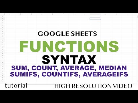 Google Sheets - Functions Tutorial - Part 7