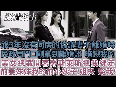 跟3年沒有同房的協議妻子離婚，民政局門口剛拿到離婚證，暗戀我的美女總裁開著勞斯萊斯把我綁走了，我傻眼了，前妻也傻眼了：你混蛋！