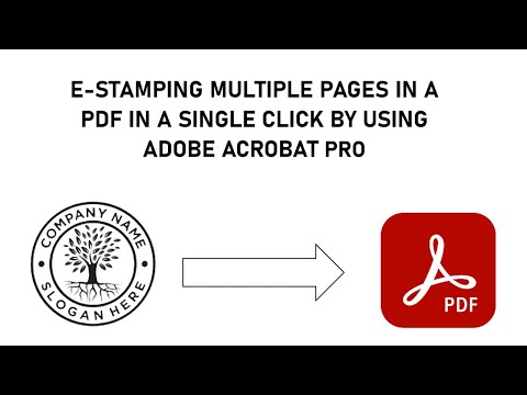 Stamping multiple pages in a pdf in a single click