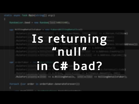 Should you stop returning "null"? | Functional C#