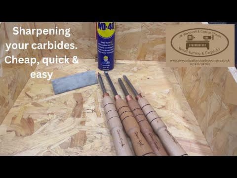 Woodturning. Sharpening your carbide cutters. Cheap, quick and easy.