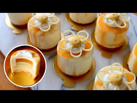 Apricot Pistachio Vanilla Mousse Cake 🍑🌿 | Make This French Dessert at Home