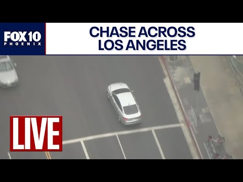 🔴 LIVE: Police Pursuit of Suspected Stolen Vehicle | FOX 10 Phoenix