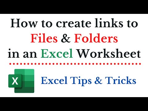 How to Link Files and Folders to cells in an Excel worksheet (Open PDF and MP3 files from Excel)