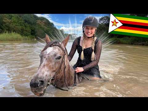 SWIMMING with HORSES in AFRICA!