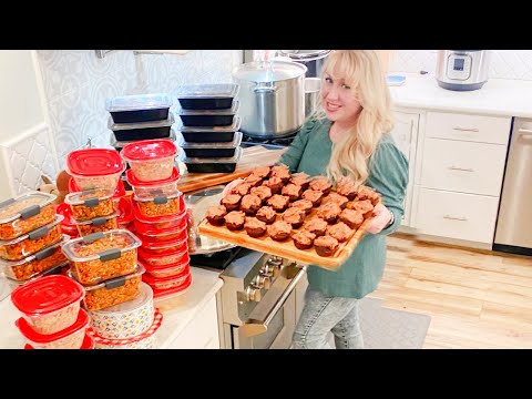 Filling My Freezer with 40 Scratch Made Freezer Meals (and my OVER 50 POUNDS WEIGHT LOSS!)