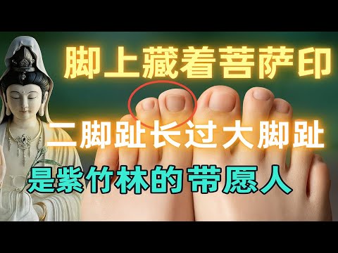 腳上藏著‘菩薩印’？為何第二根腳趾長的人很少，觀世音道其中因果，說出了其中真相，太可怕了！#佛學 #无名指 #佛法 #佛教 #修行 #佛陀