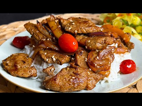 The secret to a quick recipe with tender and juicy meat! A delicious 8-minute recipe!