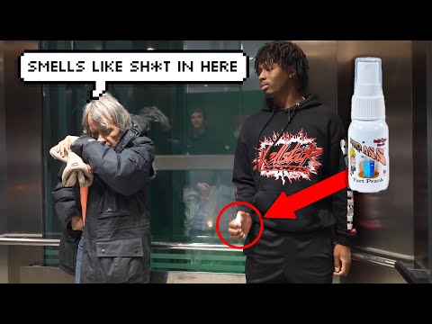 Fart Spray Elevator Prank!