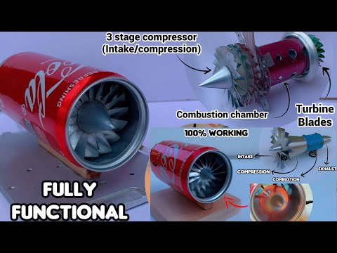 Making a Fully Functional Jet Engine using Soda can | diy Jet Engine | Top 2 Jet Engine designs