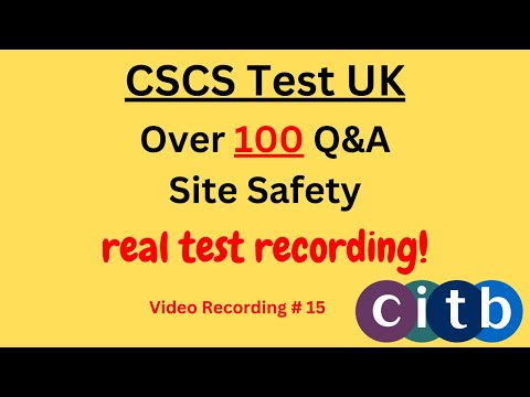 CSCS Card UK | CSCS Test 2024 | CSCS Test for Green Card | #cscscard #uk | #15 #sitesafety