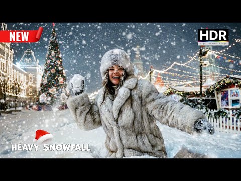 โ๏ธ HEAVY SNOWFALL IN MOSCOW โข Winter Walk in Russia โข Christmas & New Year 2026 โข 4K HDR