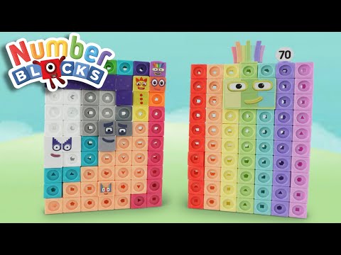 Build Numberblock 70 using different Numberblocks!  Fun Math for Toddlers